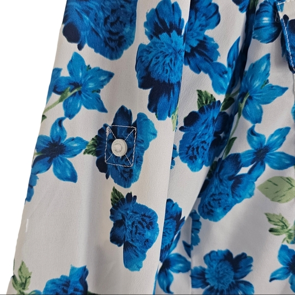 Calvin Klein floral blouse with pockets / Women's Small - Picture 4 of 8